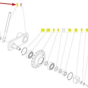 Oryginalna dźwignia mocująca o numerze katalogowym 100454763, stosowana w kombajnach zbożowych marki Rostselmash schemat.