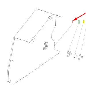 Oryginalna osłona o numerze katalogowym 100470098, stosowana w kombajnach zbożowych marki Rostselmash schemat.