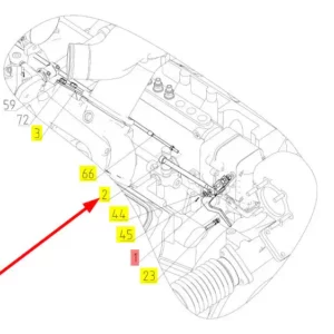 Oryginalne cięgno mocujące o numerze katalogowym 100482058, stosowane w kombajnach zbożowych marki Rostselmash schemat.
