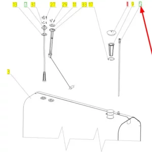 Oryginalny przewód paliwowy o numerze katalogowym 100483712, stosowany w kombajnach zbożowych marki Rostselmash schemat.