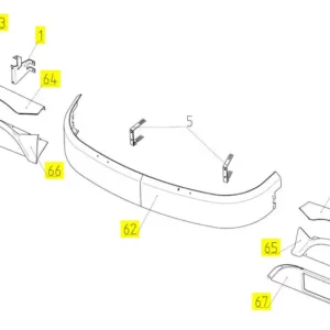 Oryginalna osłona lampy o numerze katalogowym 100498333, stosowama w kombajnach zbożowych marki Rostselmash- schemat.