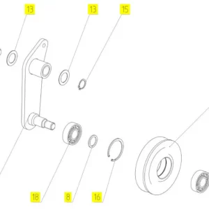 Oryginalna dźwignia koła pasowego o numerze katalogowym 100502010, stosowana w kombajnach zbożowych marki Rostselmash- schemat.