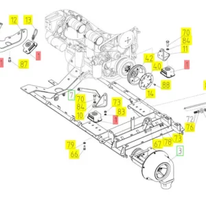Oryginalny napinacz o numerze katalogowym 100502031, stosowany w kombajnach zbożowych marki Rostselmash schemat.
