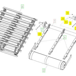 Oryginalna flansza koła pasowego o numerze katalogowym 100507667, stosowana w kombajnach zbożowych marki Rostselmash schemat.