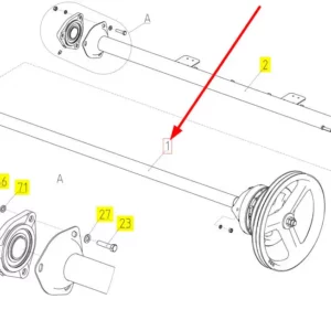 Oryginalny wałek napędu wytrząsaczy o numerze katalogowym 100513844, stosowany w kombajnach zbożowych marki Rostselmash schemat.