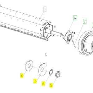 Oryginalny wariator odrzutnika słomy o numerze katalogowym 100515001, stosowany w kombajnach zbożowych marki Rostselmash schemat.