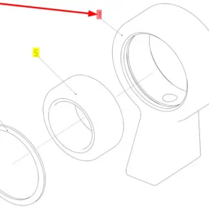 Oryginalna obudowa łożyska o numerze katalogowym 100521609, stosowana w kombajnach zbożowych marki Rostselmash schemat.