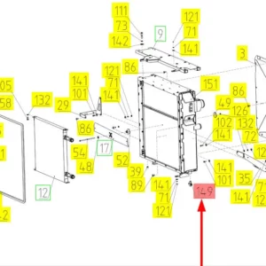 Oryginalny zawór korkowy o numerze katalogowym 100523366, stosowany w kombajnach zbożowych marki Rostselmash- schemat.
