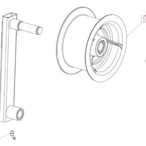 Oryginalne koło pasowe o numerze katalogowym 100525324, stosowne w kombajnach zbożowych marki Rostselmash schemat.