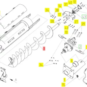 Oryginalny przewód hydrauliczny o numerze katalogowym 100525740, stosowany w kombajnach zbożowych marki Rostselmash schemat.
