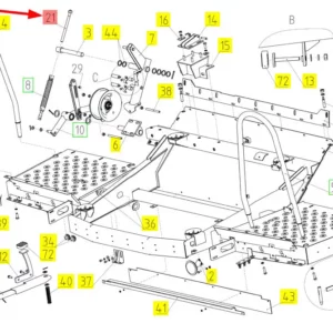 Oryginalna śruba sprężyny napinacza o numerze katalogowym 100525795, stosowana w kombajnach zbożowych marki Rostselmash schemat.