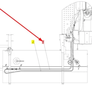 Oryginalny przewód paliwowy o numerze katalogowym 100538052, stosowany w kombajnach zbożowych marki Rostselmash schemat.