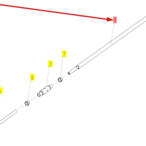 Oryginalne cięgno o numerze katalogowym 100538336, stosowane w kombajnach zbożowych marki Rostselmash schemat.