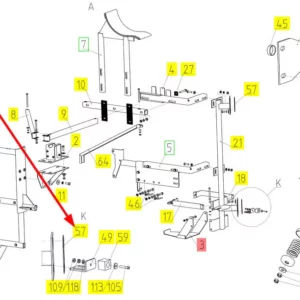 Oryginalna płyta zaślepiająca o numerze katalogowym 100541063, stosowana w kombajnach zbożowych marki Rostselmash schemat.