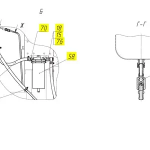Oryginalny przewód paliwowy o numerze katalogowym 100550018, stosowany w kombajnach zbożowych marki Rostselmash schemat.