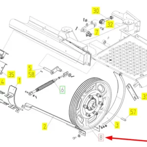 Oryginalne kompletne koło pasowe o numerze katalogowym 100566576, stosowane w kombajnach zbożowych marki Rostselmash schemat.