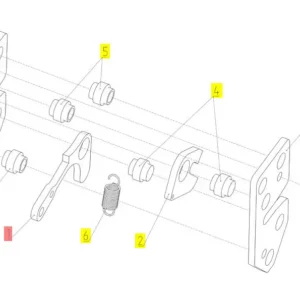 Oryginalna podstawa zamka o numerze katalogowym 100571633, stosowana w kombajnach zbożowych marki Rostselmash schemat.