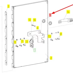 Oryginalna nakrętka o numerze katalogowym 100571657, stosowana w kombajnach zbożowych marki Rostselmash schemat.