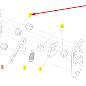 Oryginalna tuleja zamka o numerze katalogowym 100571663, stosowana w kombajnach zbożowych marki Rostselmash schemat.