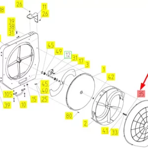 Oryginalna nakrętka M16 o numerze katalogowym 100572093, stosowana w kombajnach zbożowych marki Rostselmash- schemat.