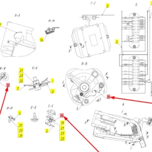 Oryginalny przewód masowy o numerze katalogowym 100576139, stosowany w kombajnach zbożowych marki Rostselamash schemat.