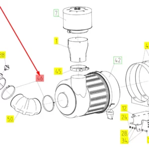 Oryginalna opaska ślimakowa o numerze katalogowym 100578180, stosowana w kombajnach zbożowych marki Rostselmash schemat.