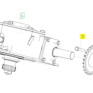 Oryginalne koło zębate o numerze katalogowym 100587940, stosowane w kombajnach zbożowych marki Rostselmash schemat.