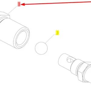 Oryginalne złącze hydrauliczne o numerze katalogowym 100588737, stosowane w kombajnach zbożowych marki Rostselmash schemat.