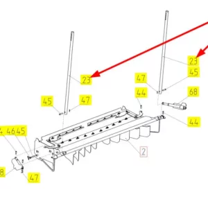 Oryginalna listwa mocująca o numerze katalogowym 100606450, stosowana w kombajnach zbożowych marki Rostselmash schemat.