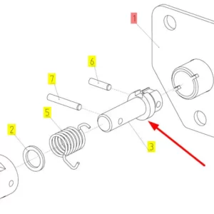 Oryginalny sworzeń zamka osłony o numerze 100607138