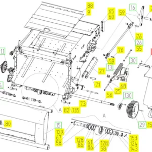 Oryginalna listwa mocująca o numerze katalogowym 100614731, stosowana w kombajnach zbożowych marki Rostselmash schemat.