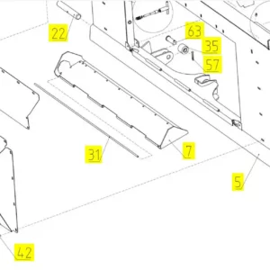 Oryginalna nakrętka nit o numerze katalogowym 100617313, stosowana w kombajnach zbożowych marki Rostselmash. schemat