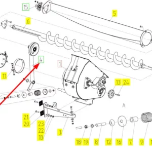 Oryginalne koło pasowe z mocowaniem o numerze katalogowym 100635846, stosowane w kombajnach zbożowych marki Rostselmash schemat.