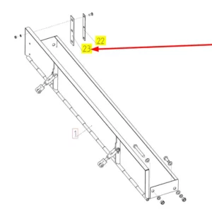 Oryginalna listwa mocująca o numerze katalogowym 100643454, stosowana w kombajnach zbożowych marki Rostselmash schemat.