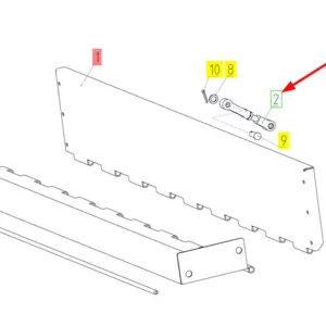 Oryginalne cięgno kompletne o numerze katalogowym 100645407, stosowane w kombajnach zbożowych marki Rostselmash schemat.