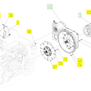 Oryginalna śruba o numerze katalogowym 100648742, stosowana w kombajnach zbożowych marki Rostselmash schemat