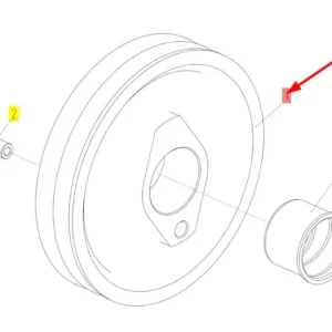Oryginalne koło pasowe o numerze katalogowym 100656568, stosowane w kombajnach zbożowych marki Rostselmash schemat.