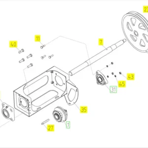 Oryginalne koło pasowe o numerze katalogowym 100656579, stosowane w kombajnach zbożowych marki Rostselmash schemat.