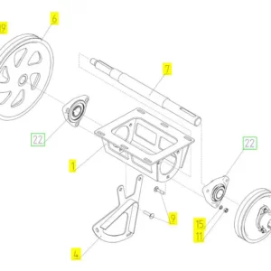 Oryginalne sprzęgło przeciążeniowe o numerze katalogowym 100659262, stosowane w kombajnach zbożowych marki Rostselmash schemat.