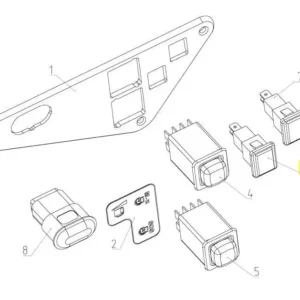 Oryginalny przełącznik elektryczny o numerze katalogowym 100676010, stosowany w kombajnach zbożowych marki Rostselmash schemat.