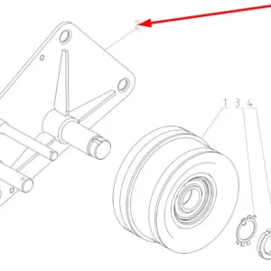 Oryginalny wspornik o numerze katalogowym 100677412, stosowany w kombajnach zbożowych marki Rostselmash. schemat