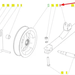 Oryginalny drążek o numerze katalogowym 100677583, stosowany w kombajnach zbożowych marki Rostselmash. schemat