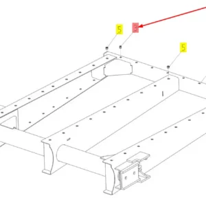 Oryginalna nitonakrętka o numerze katalogowym 100677852, stosowana w kombajnach zbożowych marki Rostselmash.-schemat