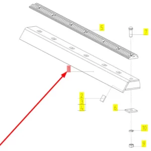 Oryginalne mocowanie cepa o numerze katalogowym 100704220, stosowane w kombajnach zbożowych marki Rostselmash schemat.