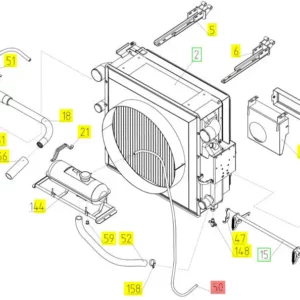 Oryginalne kolanko przewodu o numerze katalogowym 100704653, stosowane w kombajnach zbożowych marki Rostselmash schemat.