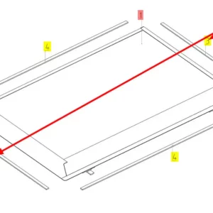 Oryginalna uszczelka o numerze katalogowym 100705553, stosowana w kombajnach zbożowych marki Rostselmash schemat.