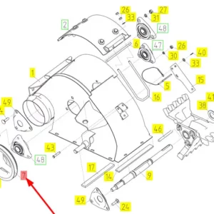 Oryginalne koło pasowe o numerze katalogowym 100710796, stosowane w kombajnach zbożowych marki Rostselmash schemat.