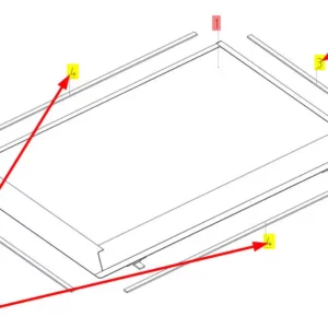 Oryginalna uszczelka o numerze katalogowym 100712753, stosowana w kombajnach zbożowych marki Rostselmash schemat.