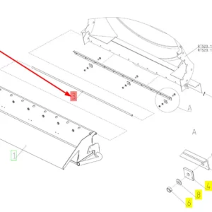 Oryginalny pręt o numerze katalogowym 100713358, stosowany w kombajnach zbożowych marki Rostselmash schemat.