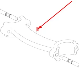 Oryginalna dźwignia podsiewacza o numerze katalogowym 100717330, stosowana w kombajnach zbożowych marki Rostselmash schemat.